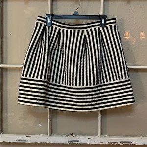 Black white striped mini